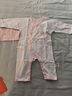 貝瑞加（Babyprints）新生兒連體衣2件裝嬰兒純棉內衣薄款四季爬服柔軟寶寶哈衣 粉52 曬單實(shí)拍圖