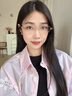 木九十眼鏡2026新品鈦合金鏡腿上揚貓眼框眼鏡近視可配度數片MJ12FN1078 GDC21玫瑰金 單鏡框 曬單實(shí)拍圖