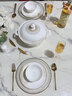 yomerto碗盤(pán)套裝景德鎮家用陶瓷喬遷中式餐具套裝2026新款高顏值碗碟碗具 性?xún)r(jià)比之選景德鎮【10人】56頭配餐墊+- （送砂鍋） 無(wú)規格 曬單實(shí)拍圖