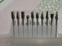 JY鎢鋼雕刻頭木雕根雕打磨頭電鉆頭木雕刻工具銑刀頭旋轉銼3mm桿 雙槽10支套裝組合 曬單實(shí)拍圖