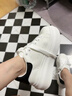 他她（TATA）奶油泡泡厚底小白鞋透氣休閑增高通勤板鞋 白/黑 37 曬單實(shí)拍圖
