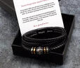 QMXD高級感三層黑耀手鏈男款痞帥男生皮革編織手環(huán)個(gè)性簡(jiǎn)約冷淡風(fēng)手繩 男款黑色皮繩編織手環(huán) 曬單實(shí)拍圖
