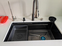 九牧新廚房水槽5加厚納米304手工一體不銹鋼大單槽多功能手工洗菜盆 D套餐【抽拉龍頭+凈水龍頭臺控+皂液器洗杯器】 75*46*22【5.0加厚+順豐送貨到家】 曬單實(shí)拍圖