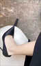 儷韻小屋（LiYunHouSe）交叉綁帶細跟高跟鞋女設計感尖頭性感年夏季仙女小眾涼 黑色6cm 34 曬單實(shí)拍圖