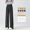 韓都衣舍直筒寬松開(kāi)衩西裝褲女2025年春秋款簡(jiǎn)約通勤顯瘦小個(gè)子休閑煙管褲 曬單實(shí)拍圖