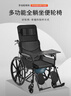 攬康手動(dòng)輪椅老人帶坐便輕便折疊可躺大小便殘疾人代步車(chē)SYIV90-XR01 曬單實(shí)拍圖
