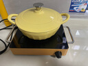 北鼎（Buydeem）【京東限定】琺瑯鍋鑄鐵鍋燜燒燉鍋電磁爐燃氣灶黑琺瑯24cm小鵝黃 曬單實(shí)拍圖