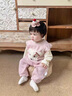 G.duck童裝嬰兒衣服春秋季新生兒連體衣女寶寶外出服春裝爬服嬰幼兒套裝 粉色 100cm 曬單實(shí)拍圖