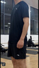 安踏（ANTA） 兩件套 運動(dòng)套裝男夏季新款冰絲速干透氣運動(dòng)服父親節爸爸套裝 【店內爆款-清涼冰絲】黑T+梭織五分褲 L/175 曬單實(shí)拍圖