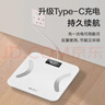 香山智能體脂秤體重秤 稱(chēng)重電子秤家用精準稱(chēng)體重秤【真電極】22項健康數據 云姿白【Type-C充電款】 曬單實(shí)拍圖