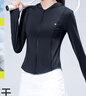 茉尋【趙露思同款】防曬衣女新款冰鈦原紗透氣超模小蠻腰修身防曬外套 顯瘦黑（易夢(mèng)玲同款） M （適合體重85-100斤) 曬單實(shí)拍圖