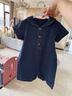 優(yōu)衣庫嬰幼兒寶寶爬爬服/短袖嬰兒衣服連體衣26春夏新款483021 68 深藍色 90cm 曬單實(shí)拍圖