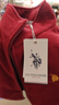 U.S. POLO ASSN.馬甲男抓絨搖粒絨秋冬立領(lǐng)無(wú)袖背心男裝外套 深紅色 XXXL  曬單實(shí)拍圖