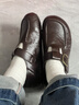 百麗（Belle）周雨彤同款伯爵吐司勃肯鞋女26春新款商場(chǎng)柔軟休閑鞋E9E1DAM6預售 啡色【周雨彤同款】 37 (235mm) 曬單實(shí)拍圖