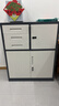 信京辦公文件柜鐵皮柜矮柜抽屜員工檔案資料柜儲物柜密碼柜偏三抽灰框 曬單實(shí)拍圖