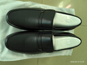 蜘蛛王男士商務(wù)皮鞋牛皮春秋通勤爸爸鞋一腳蹬休閑男鞋 22385 黑色 42 曬單實(shí)拍圖