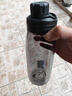 JEKO&JEKO運動(dòng)水杯男士大容量運動(dòng)水壺夏季騎行杯子男士健身塑料 1L 透明灰 曬單實(shí)拍圖