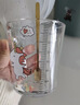 舒齊兒童牛奶杯帶刻度硅膠吸管玻璃水杯寶寶沖泡奶粉杯帶把手獨角獸款 曬單實(shí)拍圖