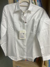 ZEZI100%棉高支免燙襯衫時(shí)尚修身簡(jiǎn)潔面試襯衣商務(wù)通勤正式上衣新 極簡(jiǎn)白 M （105-115斤） 曬單實(shí)拍圖