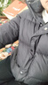 冬季韓版新款羽絨服女加厚保暖泡芙款時(shí)尚百搭連帽外套 深邃黑 M 【110-130】 曬單實(shí)拍圖
