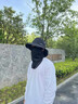 回力遮陽(yáng)帽子男防曬帽面罩套裝夏季太陽(yáng)帽戶(hù)外防紫外線(xiàn)透氣漁夫帽子男 黑色【漁夫帽+冰絲面罩】 曬單實(shí)拍圖