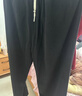 十月結晶孕婦褲春秋抽繩式闊腿褲直筒寬松休閑褲大碼孕婦裝 黑色L碼 曬單實(shí)拍圖