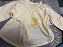 全棉時(shí)代嬰兒針織半背衣無(wú)骨純棉滿(mǎn)月寶寶和尚服嬰兒護肚上衣 暖紗黃 52碼 曬單實(shí)拍圖
