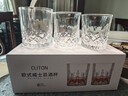CLITON玻璃威士忌酒杯加厚雕花歐式烈酒杯洋酒杯家用水杯玻璃杯套裝6只 曬單實(shí)拍圖