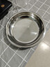 百暢316l不銹鋼圓盤(pán)大號盤(pán)子家用涼皮蒸盤(pán)備涼菜盤(pán)碟子商用圓形托盤(pán) 特厚不銹鋼大圓盤(pán)：16cm 曬單實(shí)拍圖