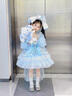 G.duck小黃鴨童裝洛麗塔公主裙女童連衣裙春秋季2026新款玉桂狗生日禮服 裙子加拖尾+裙撐 100 建議2~3歲（ 90-100cm） 曬單實(shí)拍圖