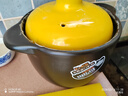 京嚴砂鍋養生煲湯家用耐高溫干燒不裂陶瓷燉湯燃氣燉鍋黃蓋5L砂鍋 曬單實(shí)拍圖