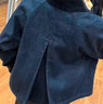 優(yōu)衣庫女裝休閑短茄克/巴恩風(fēng)外套夾克26春夏新款483807 484664 484664/69 藏青色(牛仔色) S 曬單實(shí)拍圖