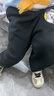 巴布豆寶寶褲子加絨冬季男童舒適保暖冬裝中小童洋氣百搭衛褲 黑 120 曬單實(shí)拍圖