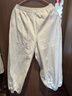 322 WORKHOUSE2026春季新款女士白色松緊腰束腳氣球褲寬松燈籠褲休閑長(cháng)褲子R918 白色 L  (170/72A) 曬單實(shí)拍圖