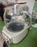 美的（Midea）花漾0膠水全玻璃養生壺多功能煮茶壺母嬰燒水壺恒溫電熱水壺全自動(dòng)一體1.2L YS12B302J 曬單實(shí)拍圖