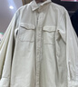 優(yōu)衣庫男裝女裝燈芯絨工裝襯衫長(cháng)袖襯衣休閑復古480295 01 乳白色 XL 曬單實(shí)拍圖