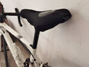 洛克兄弟 自行車(chē)坐墊套硅膠加厚加寬座墊山地車(chē)座套騎行裝備配件 液態(tài)彈力硅膠 黑紅（28*17*4cm） 曬單實(shí)拍圖