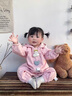 G.duck小黃鴨嬰兒衣服春秋裝新生兒連體衣女寶寶沖鋒衣外套洋氣連帽哈衣 粉色 90cm 90尺碼1~2歲【 80-】cm 曬單實(shí)拍圖