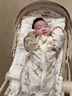 威爾貝魯（WELLBER）新生兒防驚跳睡袋嬰兒0-6個(gè)月包裹式包巾投降式四季包單 小天使L 曬單實(shí)拍圖