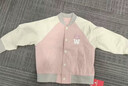巴布豆（BOBDOG）女童套裝春秋新款棒球服外套衣服童裝兩件套運動(dòng)服春裝 粉+粉 120 曬單實(shí)拍圖
