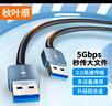 秋葉原(CHOSEAL)雙頭USB3.0公對公數據傳輸線(xiàn) 移動(dòng)硬盤(pán)盒高速延長(cháng) 筆記本散熱器機頂盒連接線(xiàn) 5米 QS530T5 曬單實(shí)拍圖
