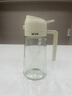 雙槍油壺噴油壺 倒油噴油一體食用油玻璃油壺廚房家用不掛油 奶油白 曬單實(shí)拍圖