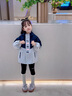 G.duck小黃鴨童裝女童外套春秋新款洋氣兒童衣服女孩休閑上衣中大童風(fēng)衣 灰藍兔子 140 建議9~10歲【130-140cm】cm 曬單實(shí)拍圖