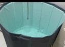 KDISV德國泡澡桶折疊大人全身沐浴桶洗澡桶浴缸家用兒童大號便攜保暖浴 漸變綠80x66cm 免組裝浴桶+保溫蓋+浴袋+坐墊 曬單實(shí)拍圖