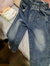 左西男童牛仔褲兒童褲子春裝2026新款男孩春裝中大童長(cháng)褲 牛仔色 120 曬單實(shí)拍圖