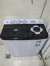 奧克斯（AUX）洗衣機半自動(dòng)家用雙缸雙桶大容量小型租房宿舍波輪雙杠強力去污省水電 13公斤【洗8+脫5+終生聯(lián)?！亢谏?雙缸 曬單實(shí)拍圖