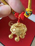 中國黃金（CHINA GOLD）黃金項鏈男女款足金平安鎖系列吊墜寶寶嬰兒滿(mǎn)月周歲生日禮物 【定制克重 單拍不發(fā)】 曬單實(shí)拍圖