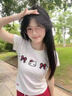 棉致甜酷風(fēng)kitty貓印花波點(diǎn)正肩短袖t恤女夏季新款半袖修身衣服打底衫 6059白色紅點(diǎn)【高品質(zhì)】 L 105-120斤 曬單實(shí)拍圖