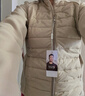 啄木鳥正品女裝輕薄羽絨棉服內(nèi)膽秋冬2025新款韓版修身立領(lǐng)保暖拼接外套 咖色/小蠻腰 3XL 185100-120斤 曬單實(shí)拍圖