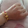 周大生【生日禮物】黃金轉運金珠手鏈女足金路路通雙層光珠送女友 4.30g 曬單實(shí)拍圖